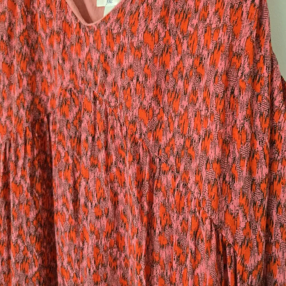 Joie Bondi Tea Rose Tiered Cotton Maxi Dress Cotton Sundress Size Medium - Picture 3 of 6
